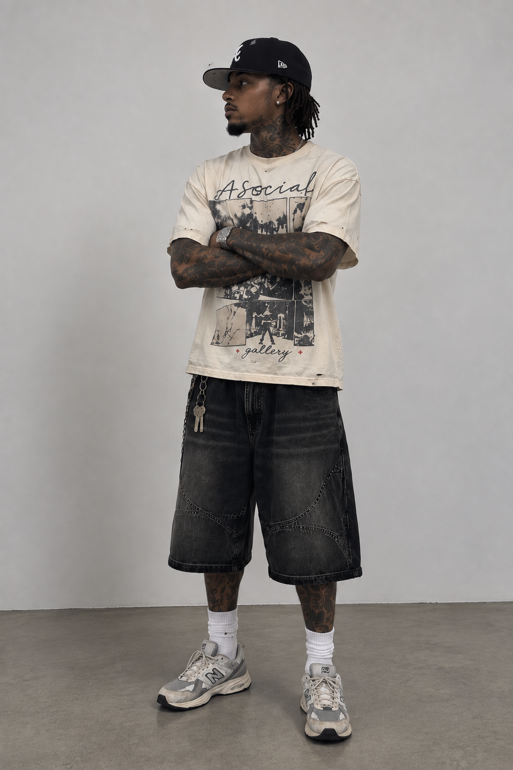 Cream Asocial "Memories" Tee