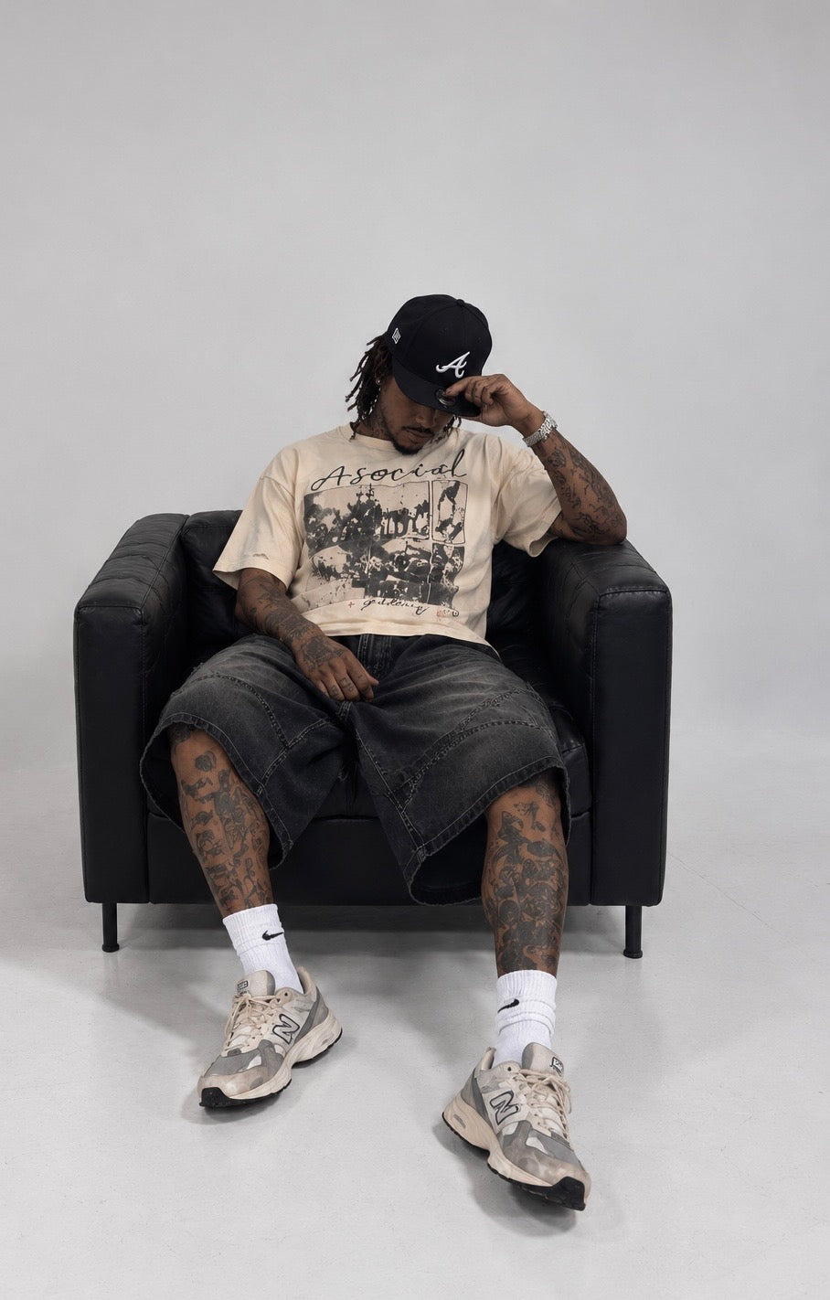 Cream Asocial "Memories" Tee