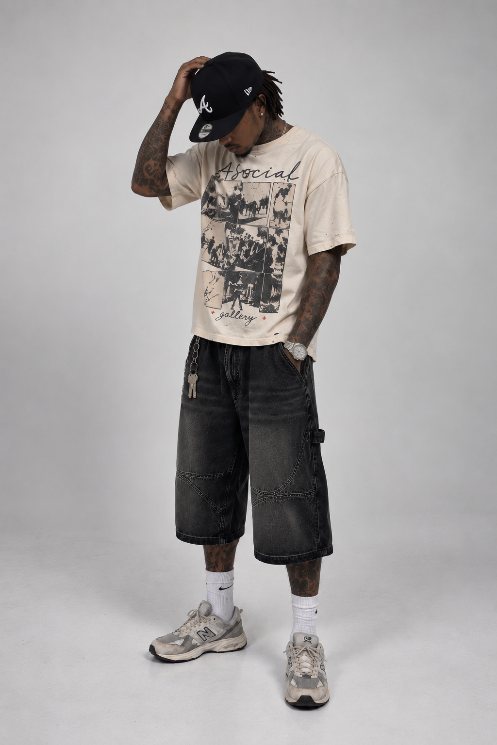 Cream Asocial "Memories" Tee